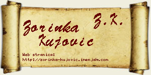 Zorinka Kujović vizit kartica